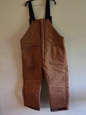Dakota Outerwear Duck Canvas Bib Overalls XL Brown Heavy Winter